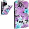 Sony Xperia Go ST27i Leather Flip Case Blue Flowers